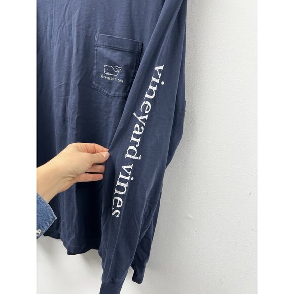 Vineyard Vines Cotton Blue Men’s XL Long Sleeve T Shirt Soft - Picture 3 of 9